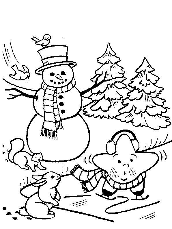 Bałwany kolorowanki